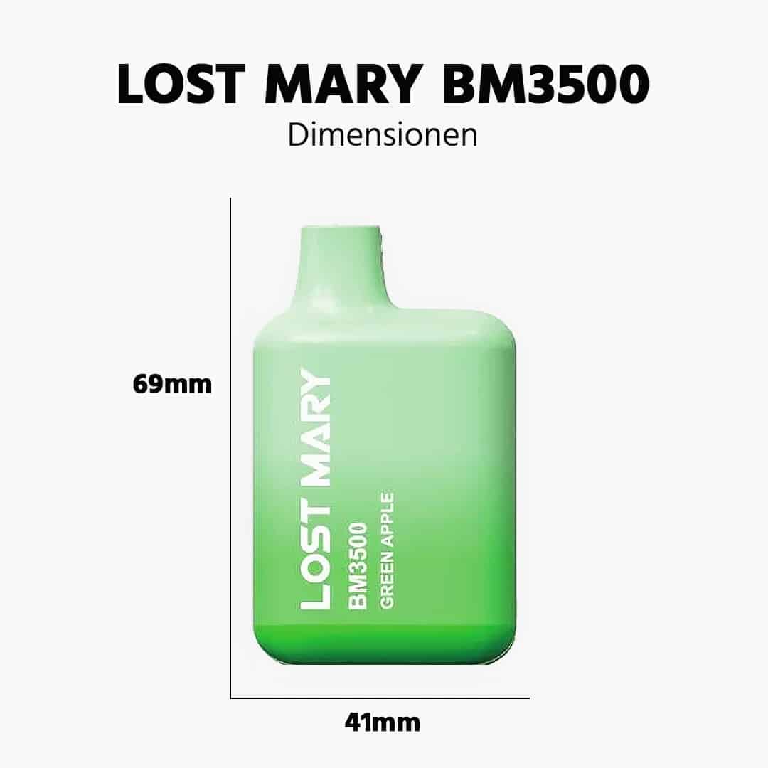 Vape BM3500 Grüner LOST Apfel Green MARY Apple |